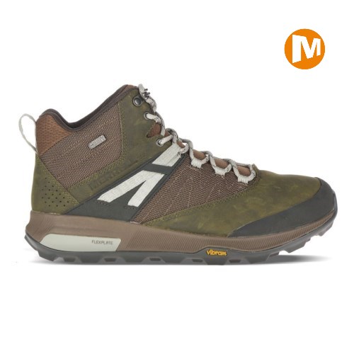 Merrell Zion Mid Waterproof Winterstiefel Herren Olivgrün [DE-YNVGM]